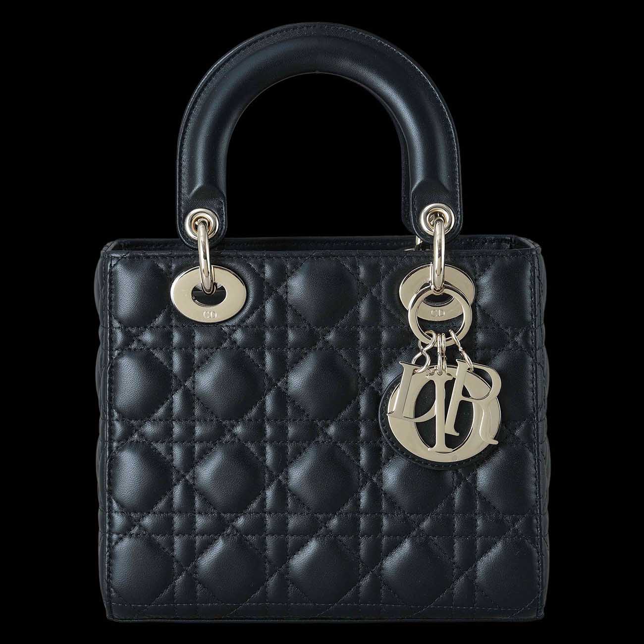 CHRISTIAN DIOR(USED)크리스찬디올 램스킨 레이디디올 스몰 MY ABC